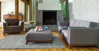 Sofa băng màu xám khung gỗ Sồi Mỹ ZB3001