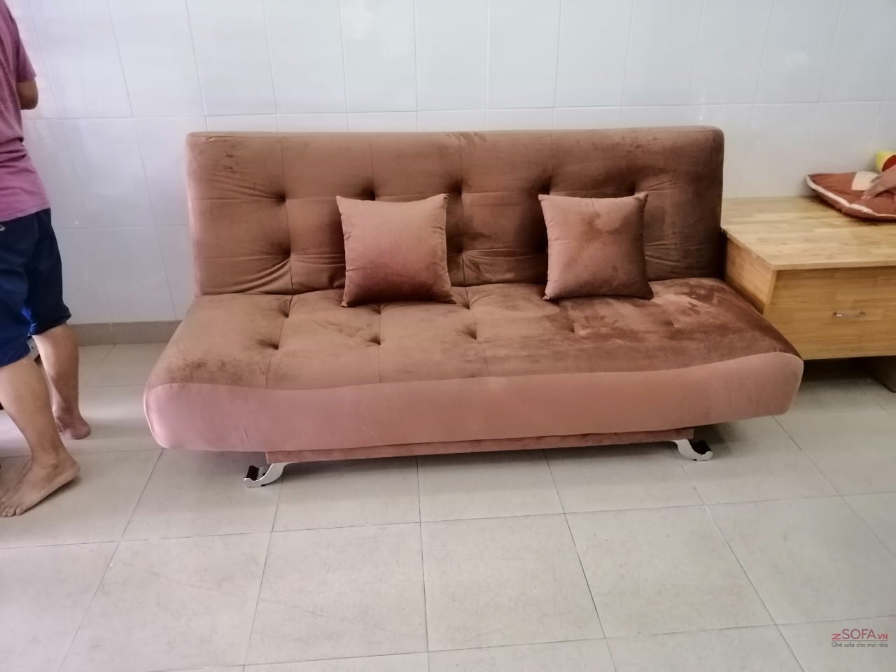 Sofa giường màu nâu KMZ012