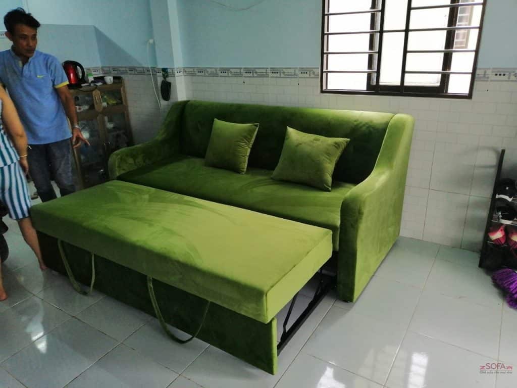 Sofa giường đa năng ZD118 màu xanh lá